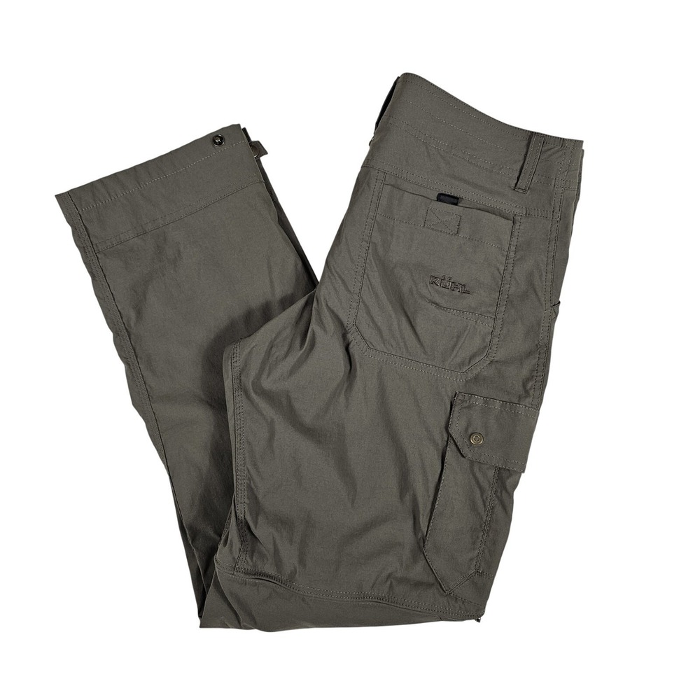 Kuhl Renegade Cargo Convertible Pants Mens 34x30 Green Hiking Zip Off Outdoor